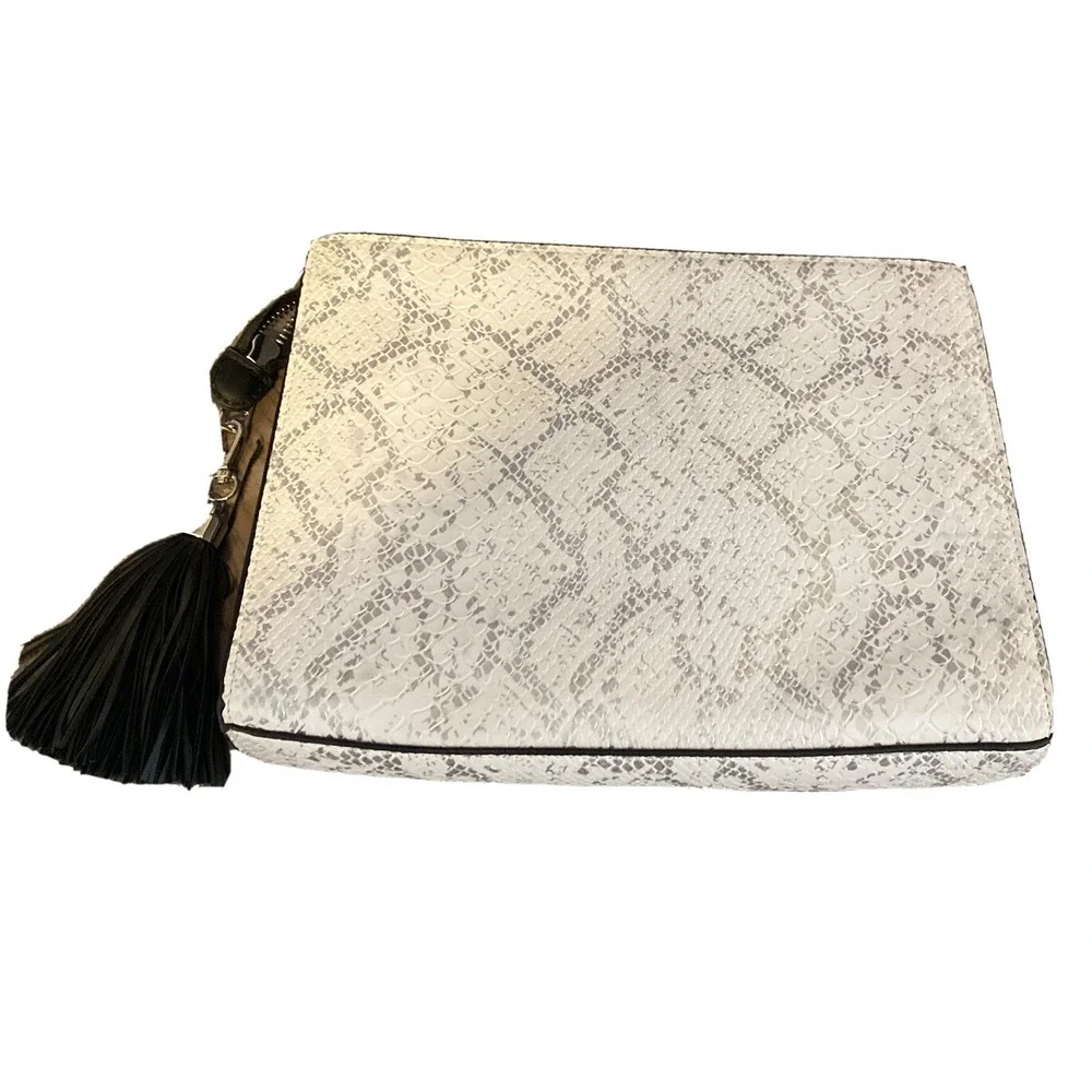 Victoria Secret Black & White Clutch Purse Evening Hand Bag 10